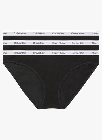 Pack of 3 cotton-blend panties CALVIN KLEIN UNDERWEAR Black
